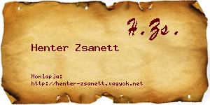 Henter Zsanett névjegykártya