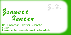 zsanett henter business card